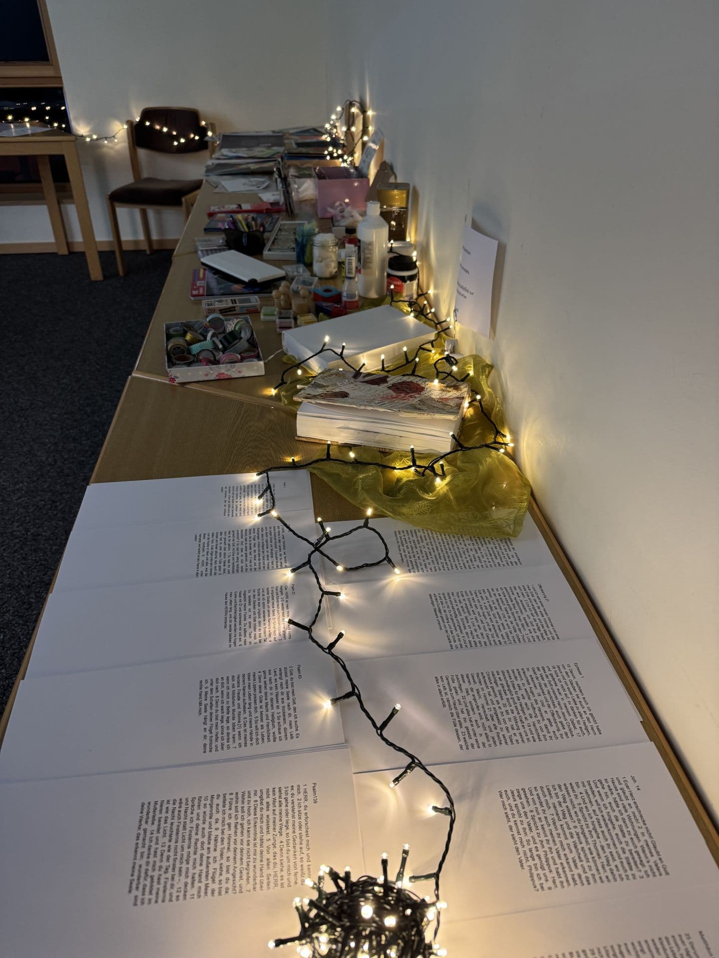 Bible Art beim 24 Stunden Gebet in der Friedenskirche, Oktober 25